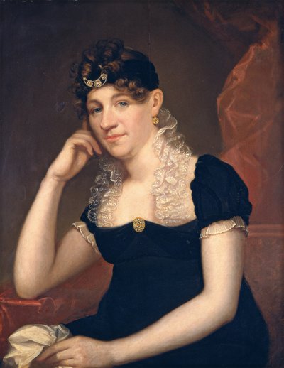Maria Gansevoort Melvill (paní Allan Melvill), asi 1815 (olej na dřevě) od Ezra Ames