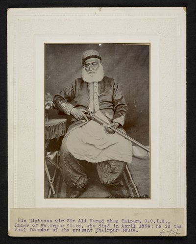 Sir Mir Ali Murad Khan Talpur III, vládce státu Khairpur od F.L. Wadhumal
