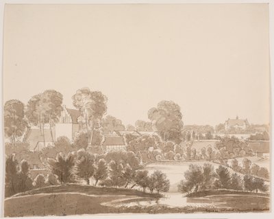 "V Ørbæk, v pozadí Ørbæklunde. Funen 1833" od F.M.E. Fabritius de Tengnagel