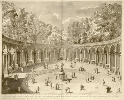 La Colonnade, Versailles, c.1715 (rytina) od F. (after) Delamonce