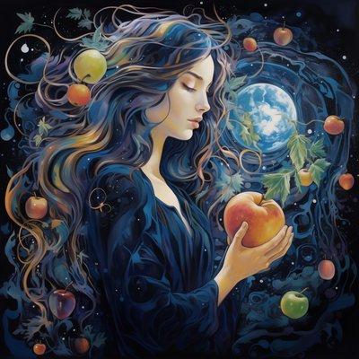 Sabbath Queen Divine Bride, sláva Měsíce, abstraktní surrealistické výtisky na zeď od F. Abderrahim