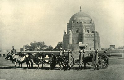 Indické Garrison Artillery s těžkou baterií 40-pr. M.L. Vybavení – Drill Order Khaki, 1901. od F. Bremner