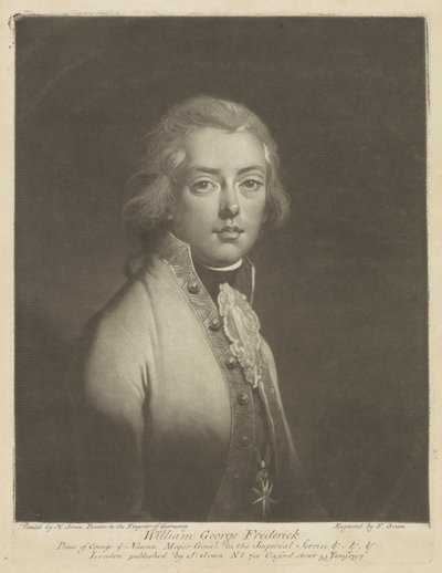 Portrét Frederika, prince z Orange-Nassau od F. Green
