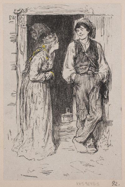 Ilustrace k filmu „Popelka, která přiměla princeznu lhát“ od F. Hendriksen