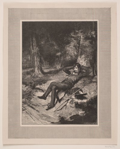 Ilustrace pro C. Hauch, "The Miled" od F. Hendriksen