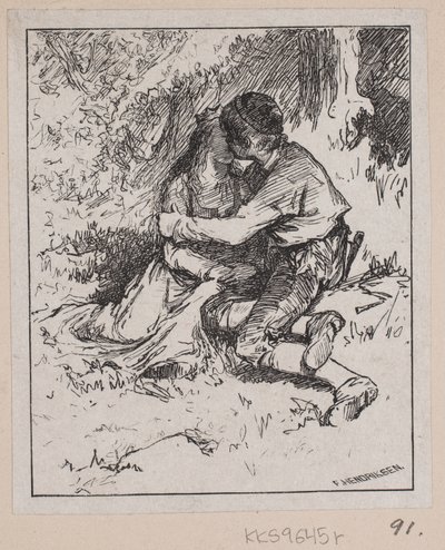 Ilustrace k "Zajíci pastýřského krále" od F. Hendriksen