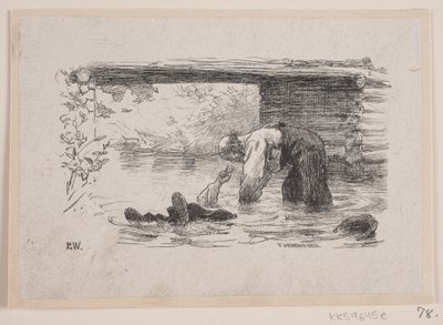 Ilustrace k "The Love Against the Stream" od F. Hendriksen