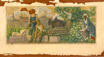 Hojnost dneška (nástěnná studie, pošta v Clarksville, Tennessee) od F. Luis Mora