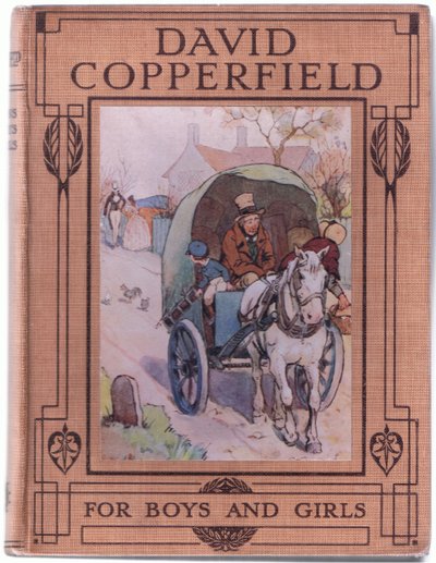 Návrh přední obálky, ilustrace od Davida Copperfielda, 1914 od F. M. B. Blaikie