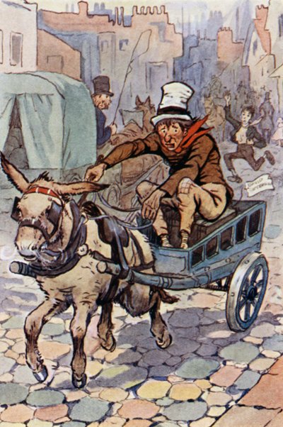 Ilustrace pro Davida Copperfielda (barevné lito) od F. M. B. Blaikie