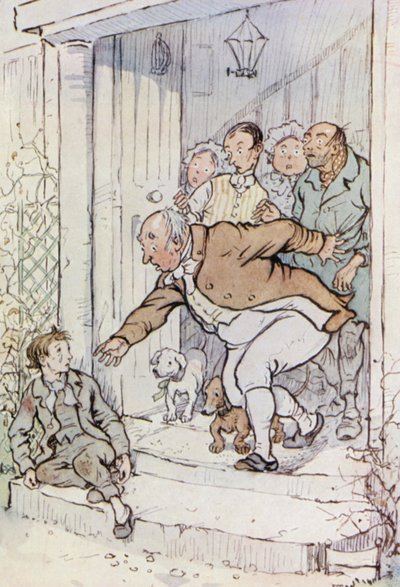 Ilustrace pro Oliver Twist (barevné lito) od F. M. B. Blaikie