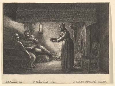 Satyr a rolník, 1644. od F van den Wyngarde