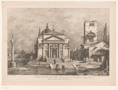 Pohled na Il Redentore v Benátkách Veduta del Prospetto della Chiesa del S.S.mo Redentore (název na objektu) Pohledy na Benátky podle návrhů Canaletta (název série) od Fabio Berardi