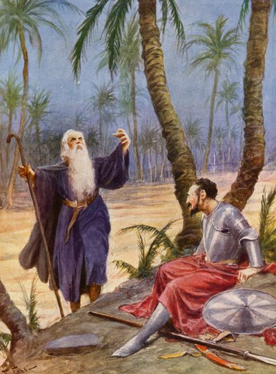 La Gerusalemme Liberata - Torquato Tasso: Canto X, strofa 9 (barevná litografie) od Fabio Fabbi