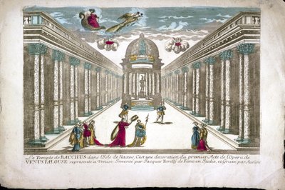Bakchův chrám Ilustrace k I. dějství opery "La venere gelosa" (Venuše žárlivá) od Francesca Sacratiho. Dekor Jacopo Torelli od Family Aveline