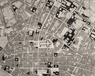 Mapa Florencie, detail, 1843 a 1866 detail rytiny 100310 od Fantozzi