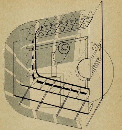 U-divadlo. Z jeviště v Bauhaus Die Bühne im Bauhaus, 1925. od Farkas Molnar