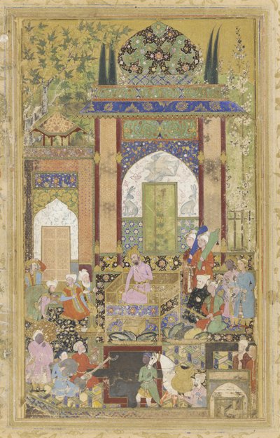 Bábur přijímá dvořana, 1580-85 od Farrukh Beg