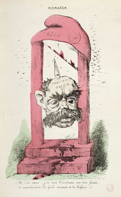 Karikatura Otto von Bismarcka (1815-98) 1870 od Faustin