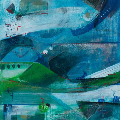 Flying High, 2019 (akryl na plátně) od Faye Bridgwater