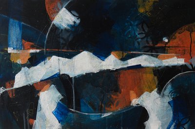 Směřování na východ, 2018 (akryl na plátně) od Faye Bridgwater