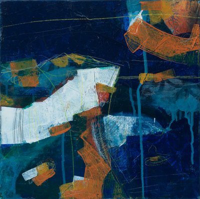 Nalévání, 2018 (akryl na plátně) od Faye Bridgwater