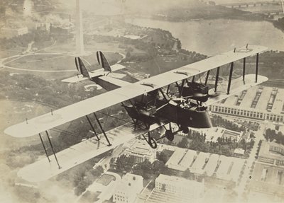 [Letící letadlo nad Washingtonem D.C.] od Fedele Azari