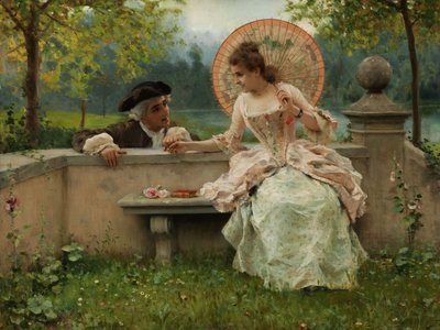 Rozhovor plný lásky v parku od Federico Andreotti