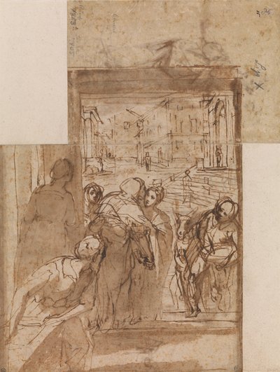 Studie kompozice pro návštěvu od Federico Barocci