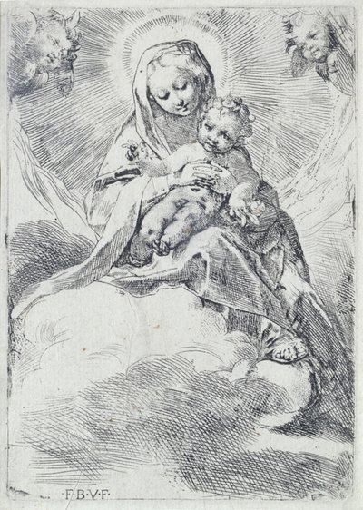 Madonna v oblacích od Federico Barocci