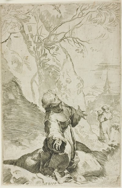 Svatý František přijímá stigmata od Federico Barocci