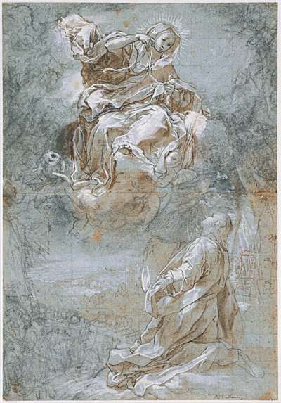 Zázrak posvátného pásu (recto), cca 1600-1610 od Federico Barocci
