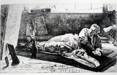 Kartuzián nebo V Charterhouse of Pavia (lept) od Federico Faruffini