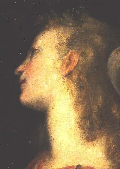 Hlava anděla od Federico Fiori Barocci or Baroccio