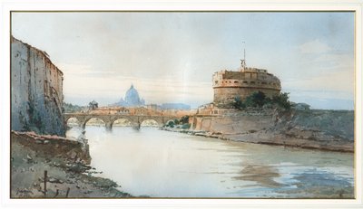 Castle S. Angelo (akvarel) od Federico Schianchi