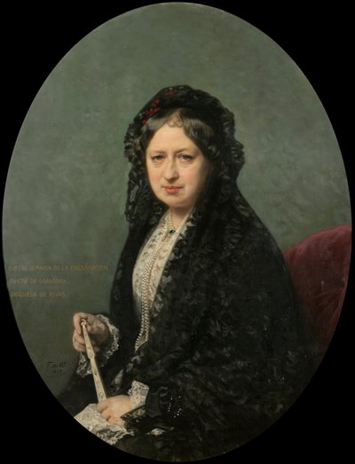 María Encarnación Cueto de Saavedra, vévodkyně z Rivas od Federico de Madrazo y Kuntz