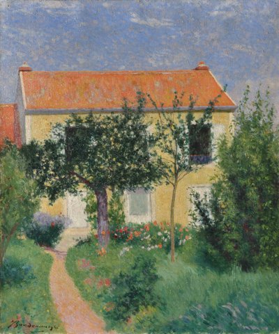 Červená střecha, asi 1882-83 (olej na plátně) od Federigo Zandomeneghi