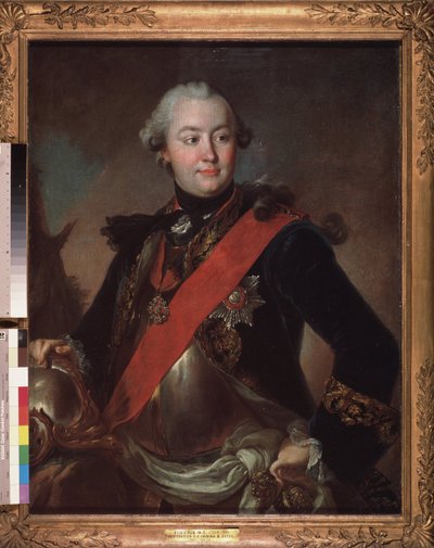 Portrét vojenského a politického vůdce, oblíbence císařovny Kateřiny II (1729-1796), hraběte Grigori Orlova (nebo Orloffa) od Fedor Stepanovich Rokotov