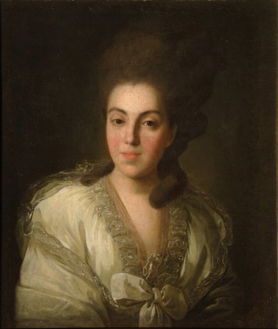 Portrét hraběnky Anny Alexandrovny Golitsyny 1739-1816, rozené baronky Stroganové, 1777 od Fedor Stepanovich Rokotov