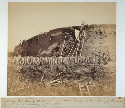 North Taku Fort, 21. srpna 1860 (černobílá fotografie) od Felice Beato