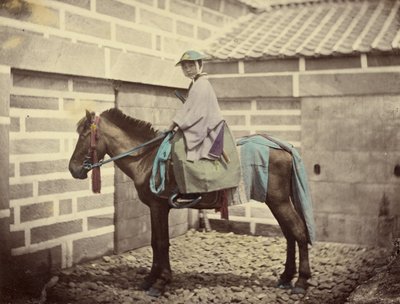 [Japonský důstojník na koni] od Felice Beato