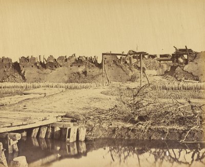 Exteriér severní pevnosti zobrazující anglický vchod 21. srpna 1860 od Felice Beato