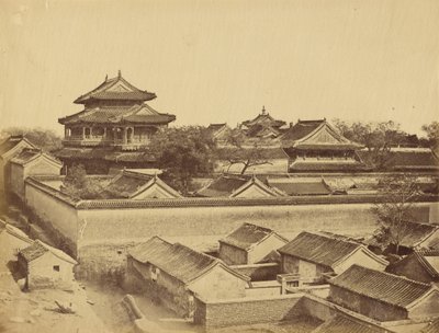 První pohled na Peking pořízený od brány Antin, říjen 1860 od Felice Beato