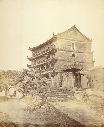 [Pětipatrová pagoda, Kanton, Čína] od Felice Beato