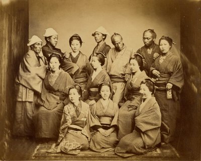 Japonská rodina od Felice Beato