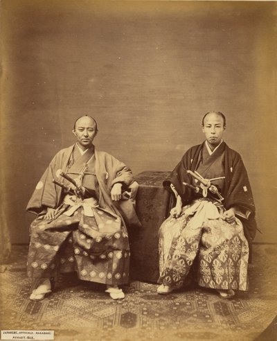 [Japonští představitelé, Nagasaki] od Felice Beato