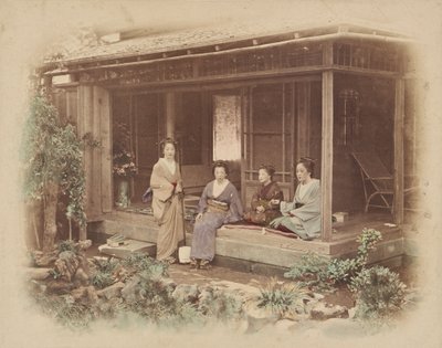 Japonské ženy v soukromém domě od Felice Beato