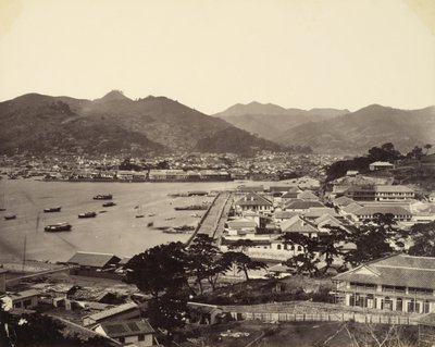 Částečný panoramatický výhled na Nagasaki od Felice Beato