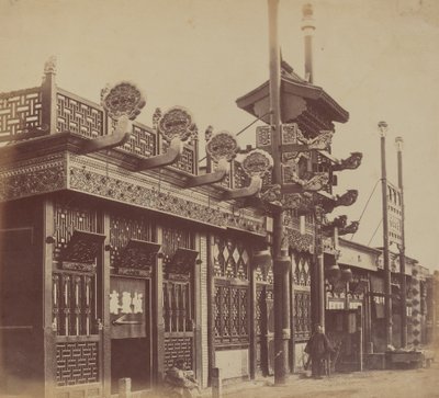 Obchody a ulice, čínské město Pekin, říjen 1860 od Felice Beato