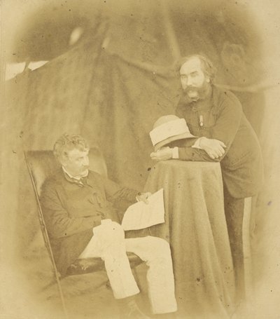 Sir Henry Drury Harness, K.C.B., velitel plukovníku, Royal Engineers a plukovník Robert Abercromby od Felice Beato